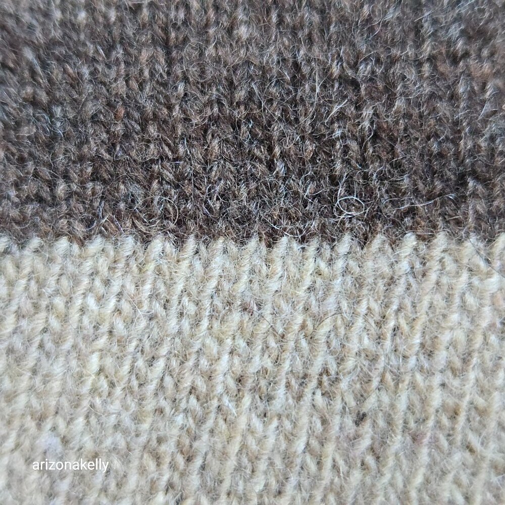 Portolano Cashmere Tan & Brown Stripes With Curled Edges - Picture 5 of 8